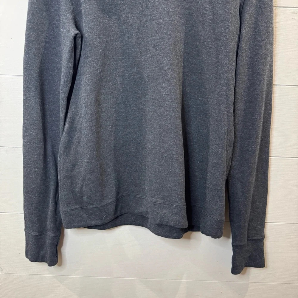 Lululemon REVERSIBLE Double Up Heather Gray Long Sleeve Turtleneck Top Size 14